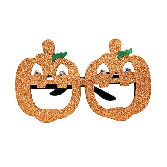 Durable Lightweight Festive Frames Halloween Pumpkin Glasses, Funny Eyewear for Kids Adults, Spooky Party Cute Ghost Eyeglass Photo Booth Props, Trick
