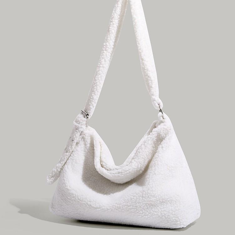 Autumn Winter Bag Women 2024 New Soft Plush Crossbody Bag Versatile Large Capacity Lamb Wool Underarm Shoulder Bag