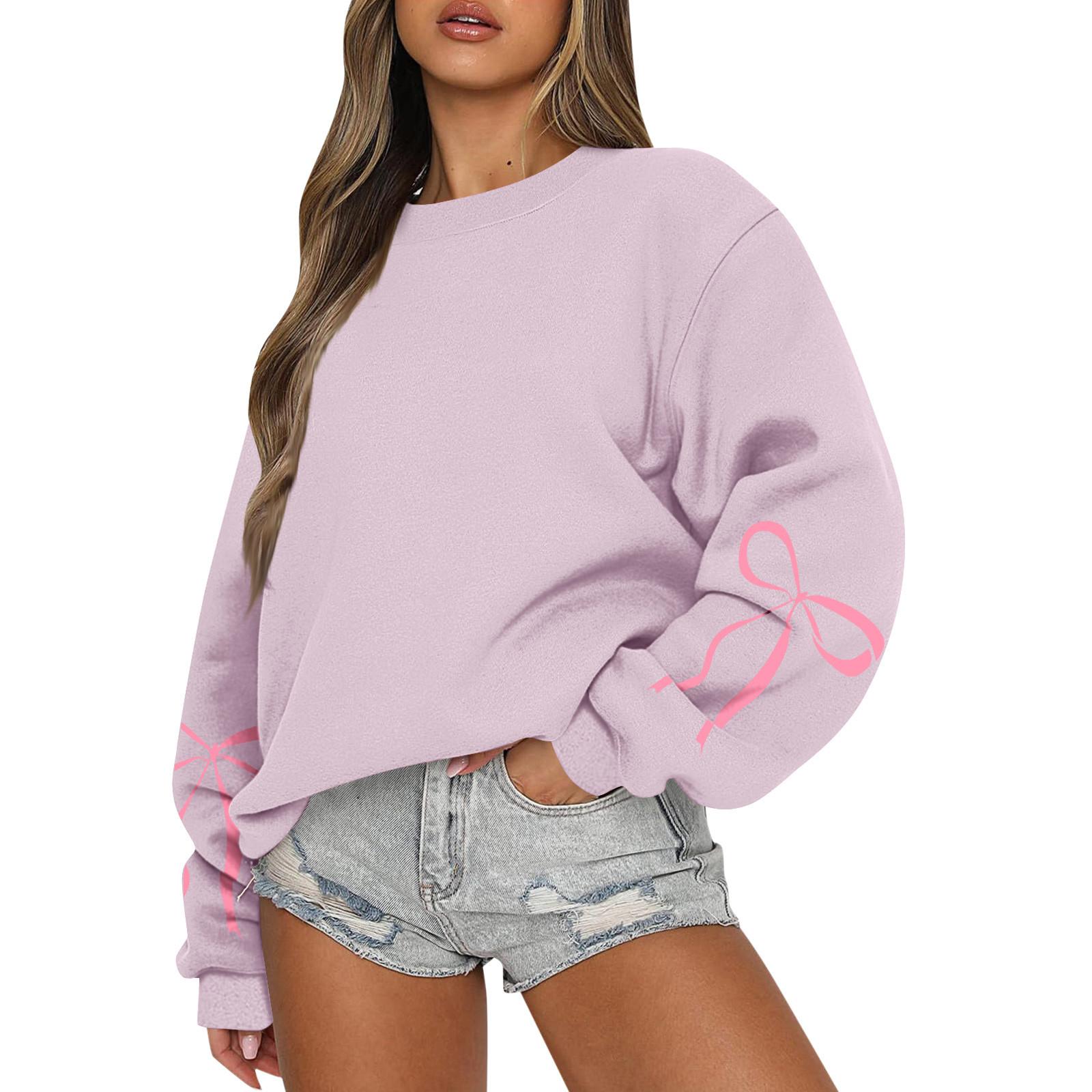 

Женская толстовка с цветными блоками, повседневная удобная свободная легкая женская толстовка с длинным рукавом и круглым вырезом S светло-фиолетовый