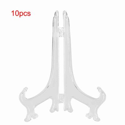 10 stücke Klapp Weiß Kunststoff Platte Halter Gericht Bild Rahmen Dekorative Display Stand Rack