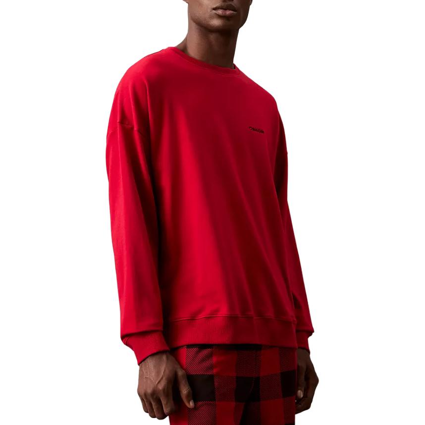 Calvin Klein Minimalist Comfortable Versatile Casual Long Sleeve Sweatshirt Men sweatshirt Red NM2841-600