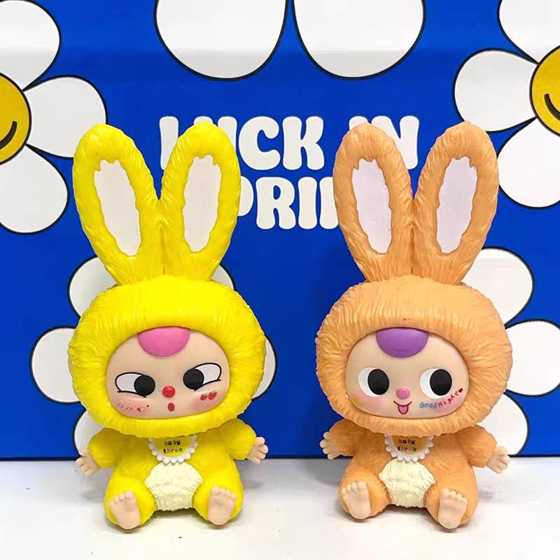 3 Yaş Figür Tavşan Elf Kedi Serisi Masaüstü Dekorasyon Bebek Vinil Oyuncak Mini Figür Sürpriz Kutu Bebek Makinesi Hediye Süs
