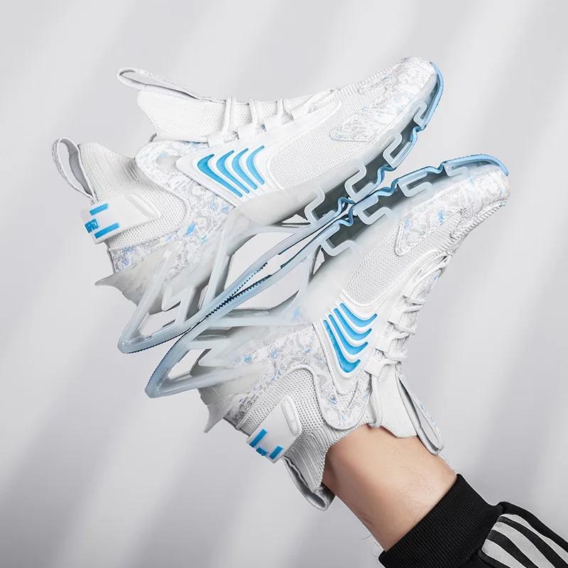 Men's Lightweight Sports Shoes Higher Air Cushion Casual Breathable Outdoor Running Cycling Platform Blade Sneaker Fashionable