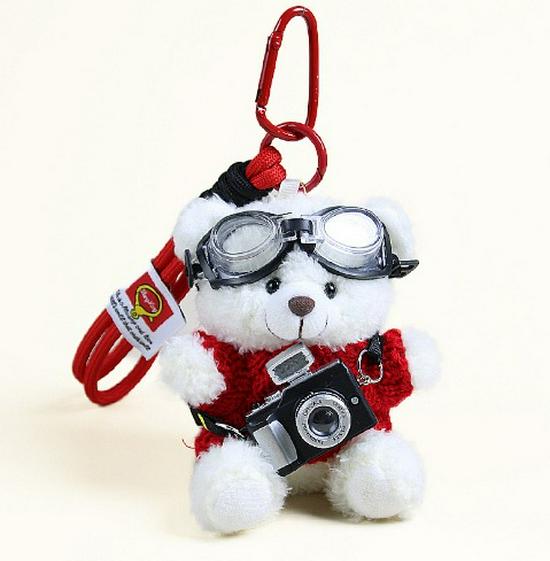 

Оригинальный брелок-подвеска в виде медведя с камерой - Плюшевая кукла, фигурка, шарм, подарок 10cm