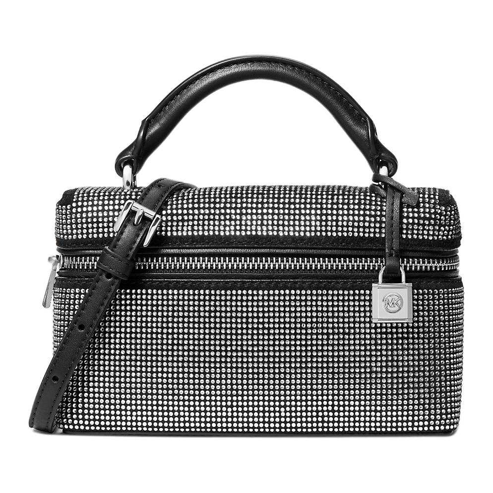 

Michael Kors MK Jana Lock Crossbody Bag With Silver Hardware Suede Mini Handbag Women handbags Black 32F5SQ1C1U-BLACK Basic Set (Bag)