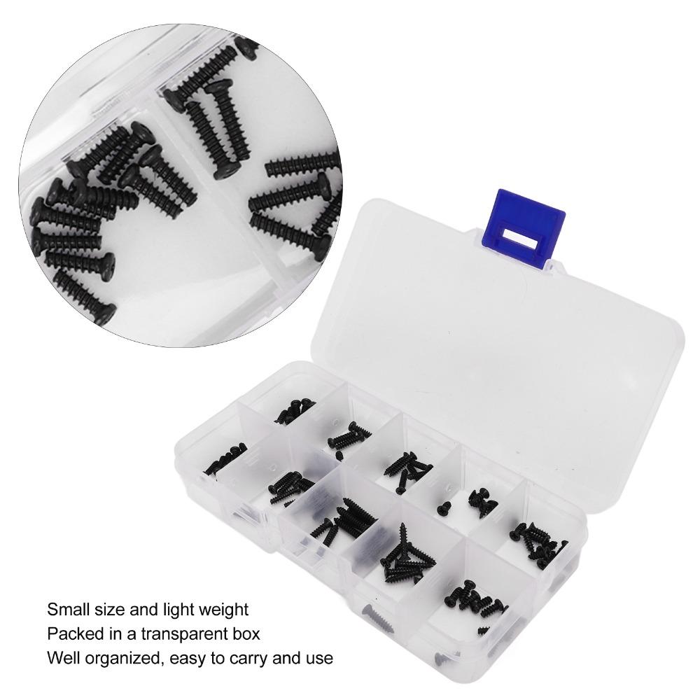 100Pcs/Set With Storage Box Screws Assortment Kit for MJX 16208/16207/16210 1/16 Brushless RC Car
