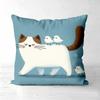 1 Pieces Cute Cat With Birds Pillow For Home Decor Polyester Pillowcase, Sofa Decorative Cushion Cov Headboard Pillow