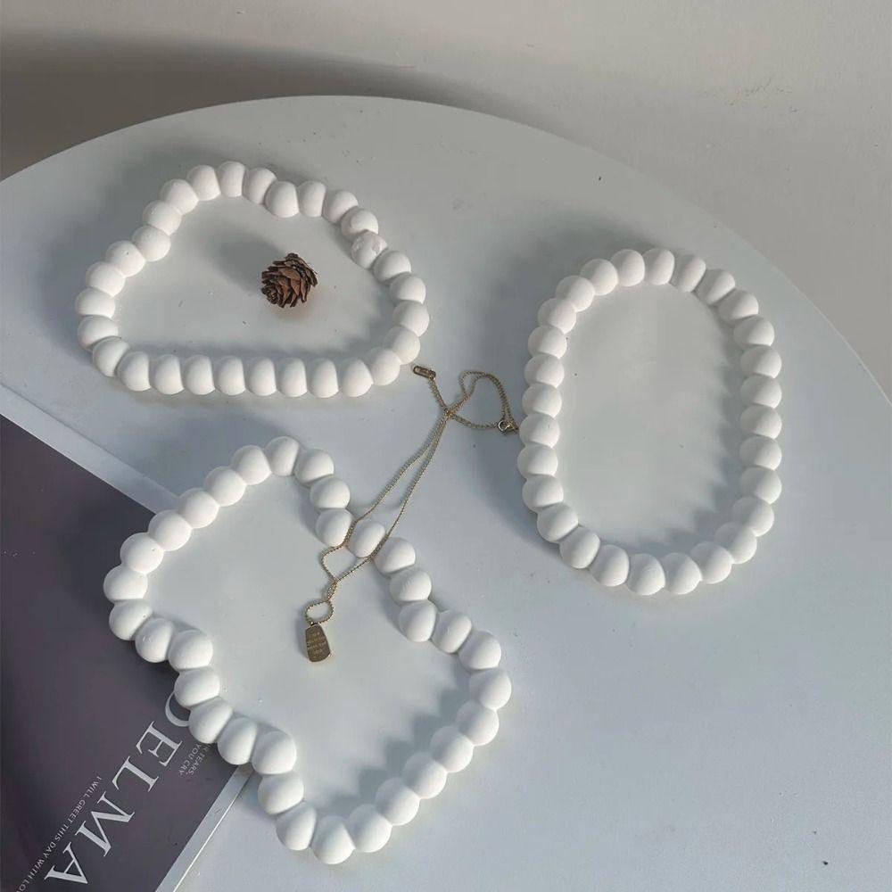 Round Flower Cloud Heart Shape Storage Tray Silicone Mold Bubble Gypsum Mold  Holiday Decoration
