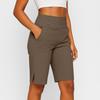Women's Cropped Pants, Stretch Knee Length Training Yoga Pants, Casual Stretch Waist With Pockets, Jogging Pants