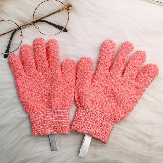 1 Pair Exfoliating Bath Scrub Gloves Double-Sided Design Gentle Deep Exfoliation Skin Care Scrubbing
