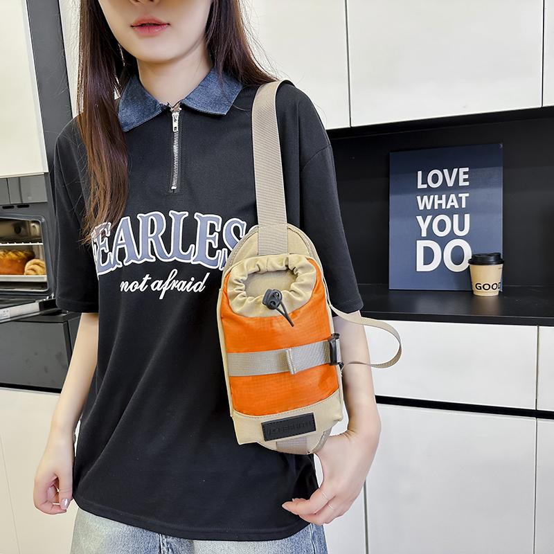 Unisex Crossbody Bag – Korean Minimalist Design Compartment with Water Bottle Holder for Hiking Climbing
