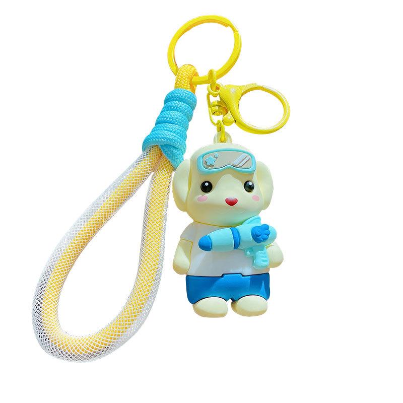 Chaveiro de Cachorrinho da Bela Desenho Animado Pingente de Boneca para Mochila Feminina Lindo Pingente para Bolsa de Casal Pequeno Presente