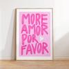 1PC Frameless Modern Eclectic More Amor Por Favor Sunshine Quotes Posters Canvas Painting Maximalist Wall Art for Home Decor