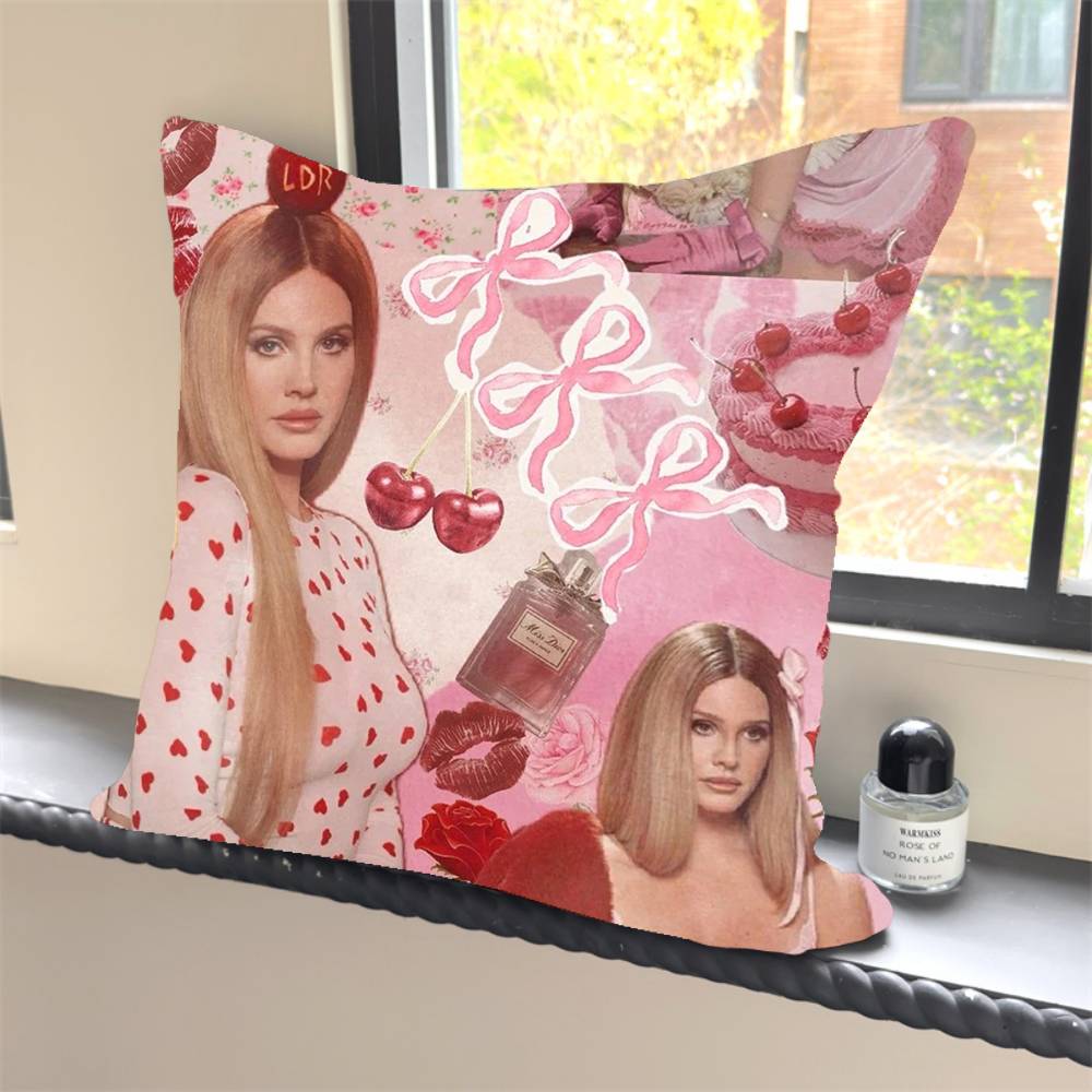 1PC Girl Singer Lana Del Rey Pillow Case Square  Bedroom Sofa Leisure Comfort Cushion Car Home Decoration