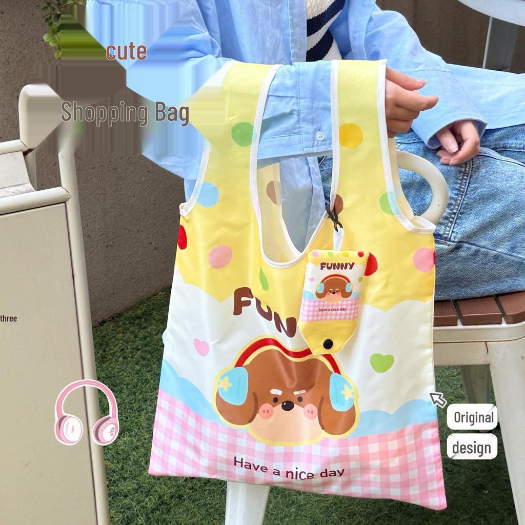 Tengyi Cute Large Capacity Foldable Eco-friendly Shopping Bag