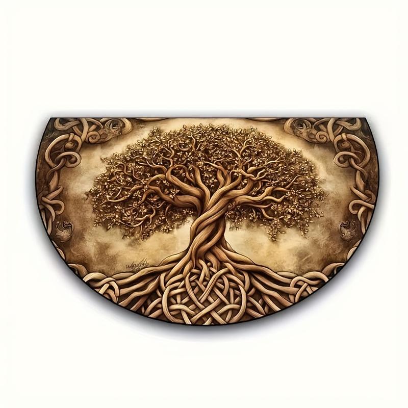 

VIKAMA Evergreen Tree Carpet Vigorous Tree Doormat Good Luck Welcome Mat Rug For Bedroom Carpet For Live Room Home Decor 40X60CM (1.3X2FT