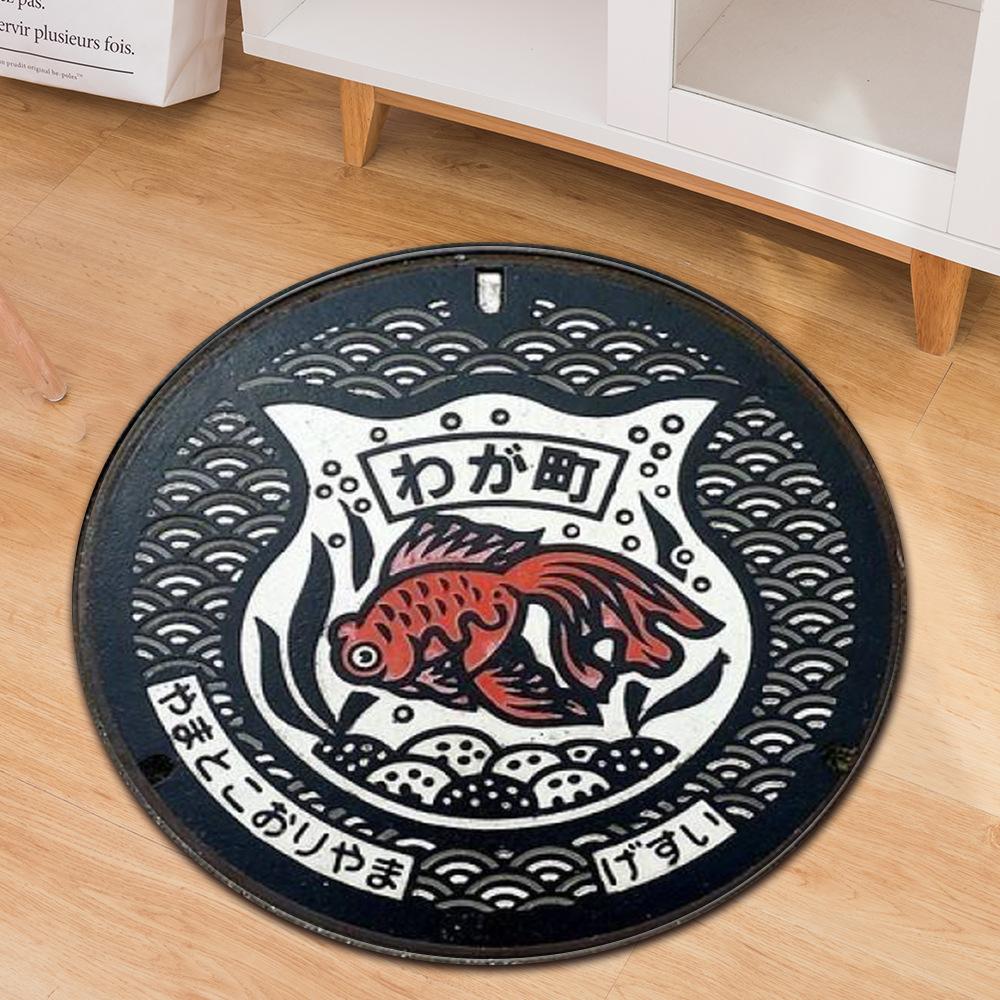 Manhole Cover Round Carpet Computer Chair Mat Office Chair Floor Mat Door Mat Foot Mat