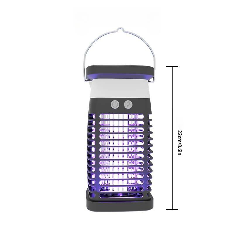 

Новая солнечная лампа для уничтожения комаров, УФ-фиолетовый свет, лампа для уничтожения комаров, для улицы и помещения, многофункциональный уничтожитель комаров Black charging model-1pc