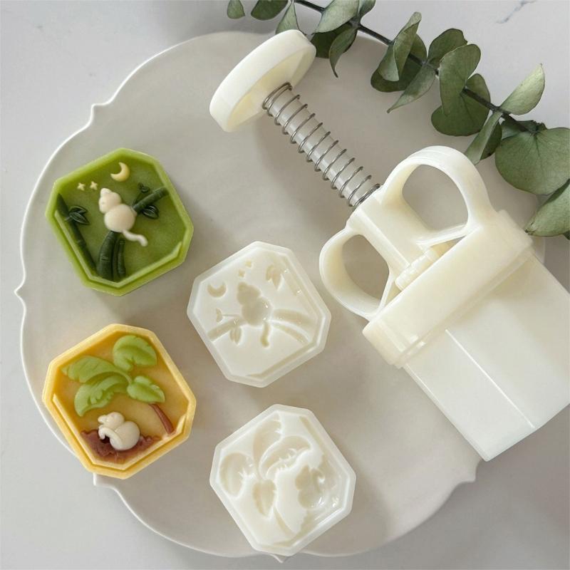 Functional Mooncakes Press Molds Unique Mooncakes Crafting Molds Creative Stamps Set for Making Beautiful Treat