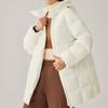 Skechers Warm And Comfortable Hooded Mid-Length Duck Down Jacket Women outerwear P425W094-0074