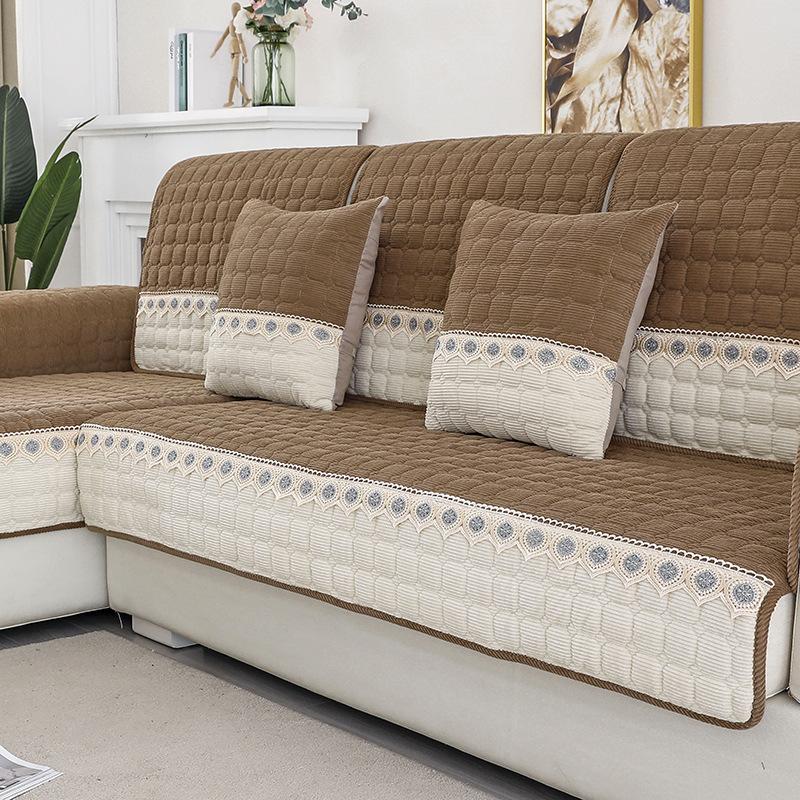 

Подушка для дивана, плюшевая простая нескользящая подушка, универсальный зимний кожаный чехол для дивана на четыре сезона, тканевый чехол на спинку, полотенце 70*210cm