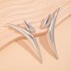 PuRui Exaggerated Long Geometric Arc Big Earrings for Women Unique Irregular Drop Earrings Party Girls Y2K Zircon Accessories