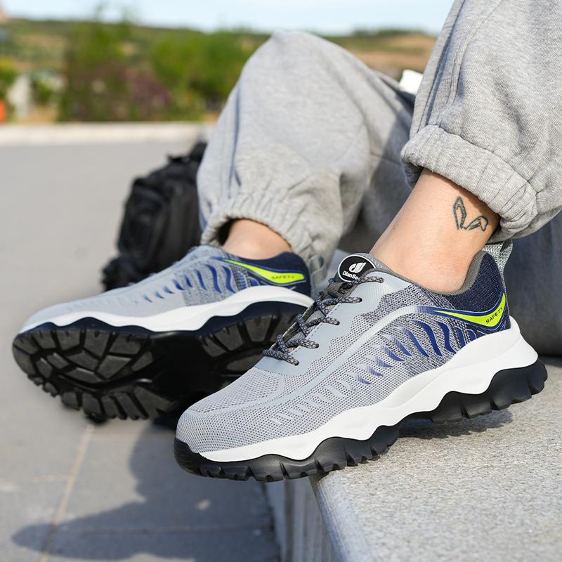 Lightweight Safety Shoes Men Work Shoes Steel Toe Cap Working Boots Sneakers Man Anti Puncture Breathable Sport Work Shoes