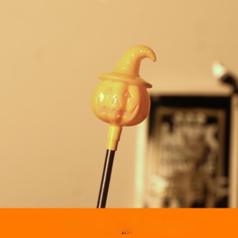 Halloween Glow Stick Pumpkin Ghost Handheld Kids LED Toys Halloween Props Small Gift Glitter Stick Party Decorations