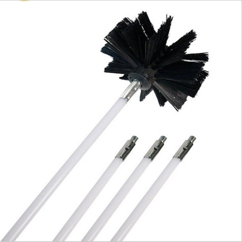 Extendable Hand-Bent Chimney, Duct, Boiler, and Range Hood Cleaning Brush