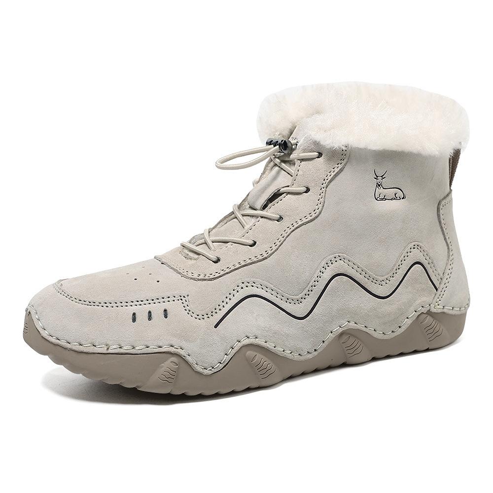 Popular Thermal Martin Boots Women's Leather Large Size Cotton Shoes Independent Station High Top Wear-resistant Outdoor Casual Shoes