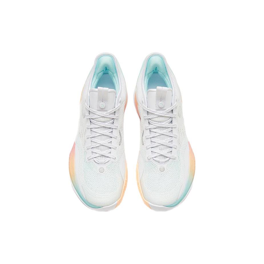 New ANTA Three point Rain1.0 Basketball Shoes Men Low Top White/Orange 912321102S-2