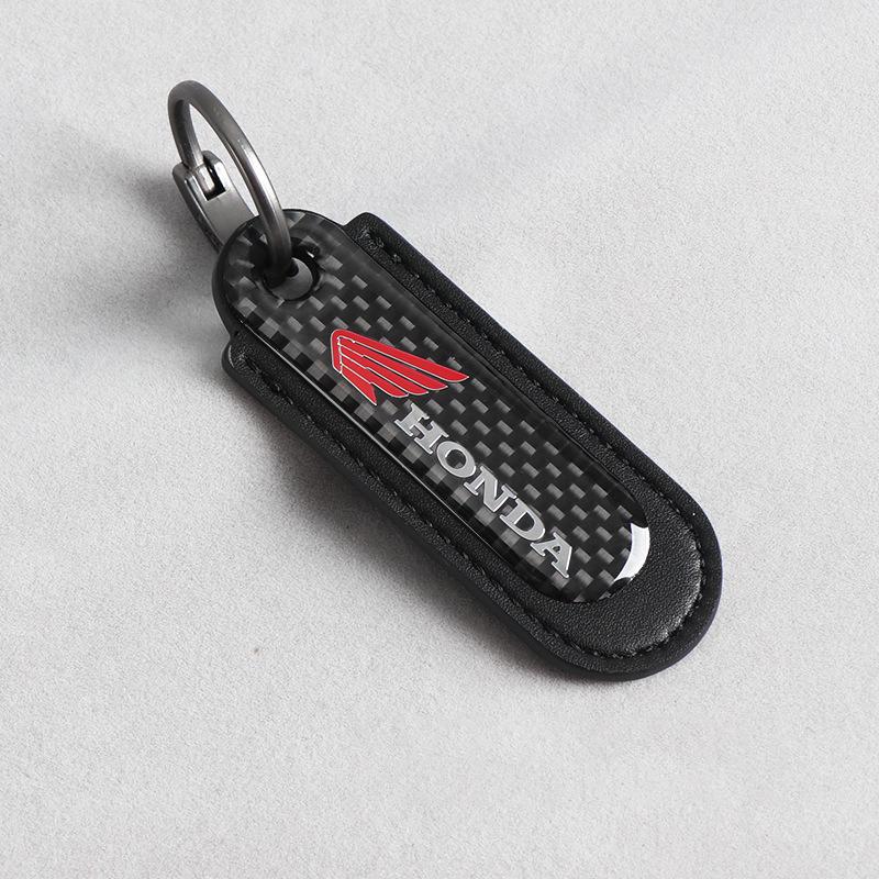 Carbon Fibre Car Styling Keychain Creative Ring Keyring Accessories For Honda Mugen Power Civic Accord CRV Hrv Jazz CBR VTEC VFR OW6