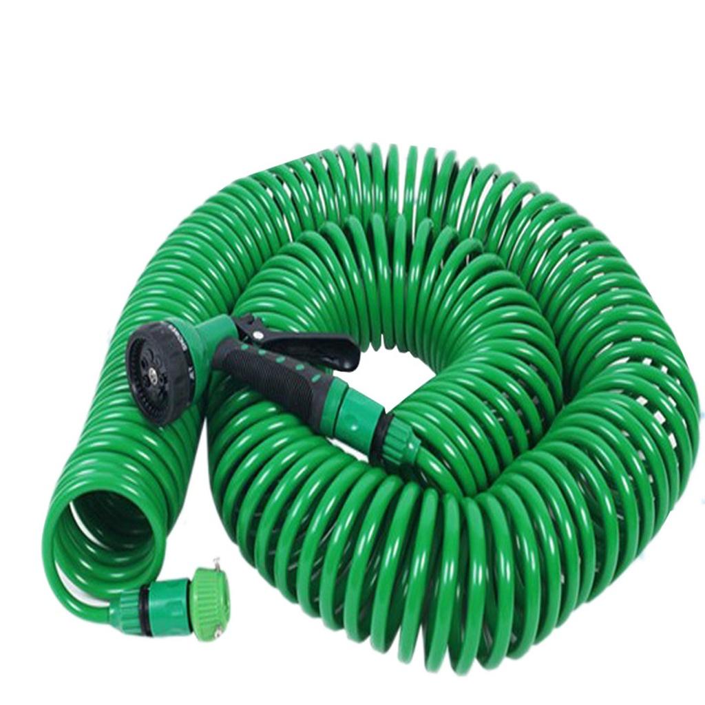 7.5M/15M/30M Garden Water Hose Retractable Coil Magic Flexible Car Cleaning Spring Pipe Plastic Hose Plant Watering With Spray Guns ABS+EVA