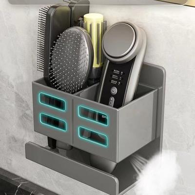 Wall Mounted Toothbrush Holder Cosmetic Storage Box For Comb Razor Punch-Free Bathroom Space Saving Accessories