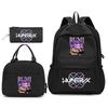 Anime Cartoon Peripheral Three-Piece Set, School Bag, Primary And Secondary School Student Backpack, College Meal Bag, Casual Pencil Bag
