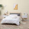 2 Piece Nightstand Set With Drawer And Floating Design In Particleboard And Mdf 49x38x23 Cm White