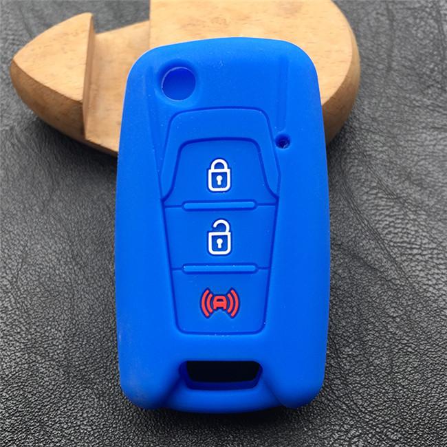 3 Button Silicone Car Key Cover Set Holder Case for SSANGYONG KORANDO Floding Key