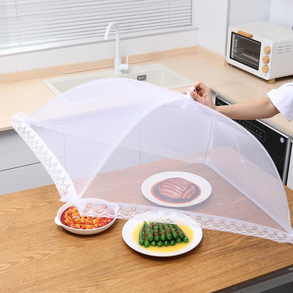 Large pop-up white mesh food cover tent - foldable and washable suitable for outdoor picnics barbecues and parties Accessaries