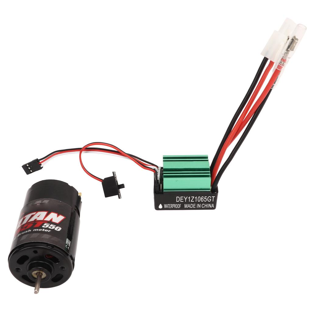 RC Car Brushed Motor ESC 550 Brushed Motor Waterproof 65A Brushed ESC for RC Car Boat 55T