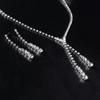 New Bridal Water Drop Set Necklace Earrings, Shiny Wedding Accessories for Women