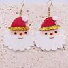 Acrylic Santa Claus & Snowflake Bell Christmas Earrings - European & American Style