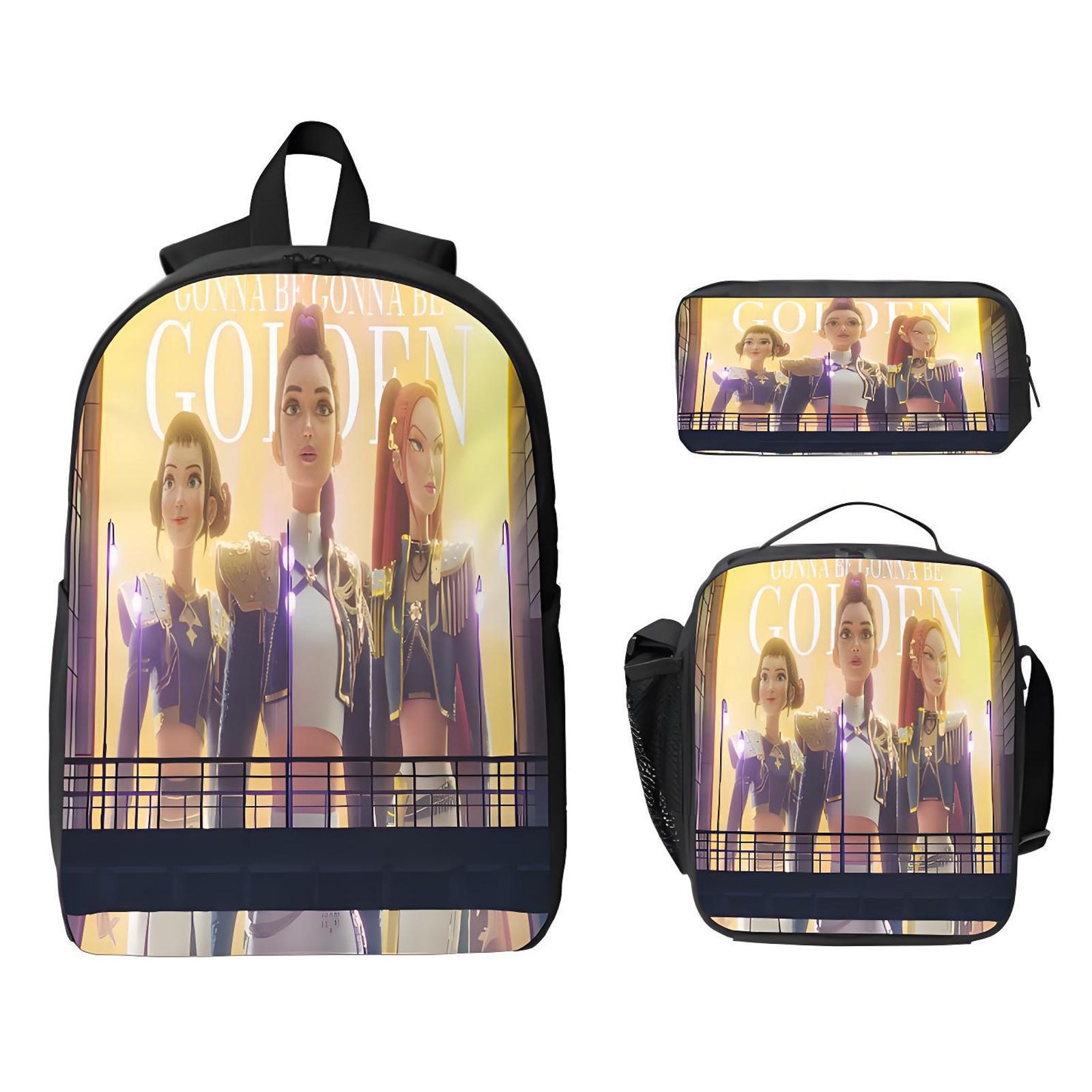 

Повседневная сумка через плечо с рисунком из мультфильма для учеников младших классов средней школы, рюкзаки большой вместимости One Size