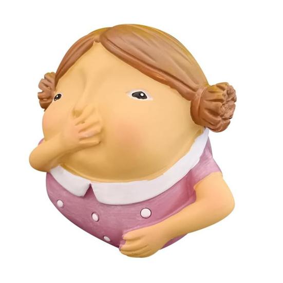 Harz Badezimmer Ornament Junge Mädchen Halten Nase Figurine Lustige Cartoon Figuren