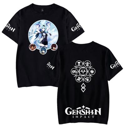 Hoge Kwaliteit Dames Heren T-shirts Genshin Impact Grafische Print T-shirt Zomer Vrouw Man Kleding Mode T-shirts