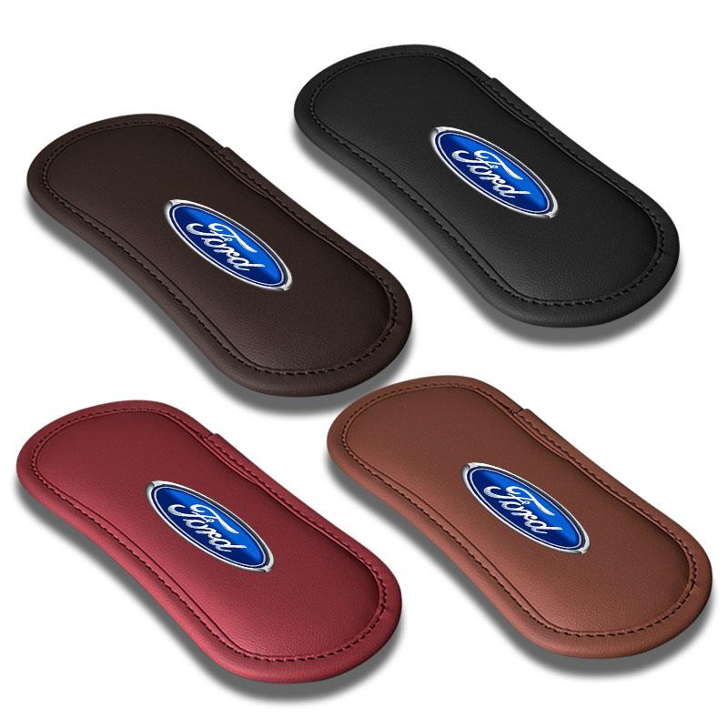 Leather Car Pillow Car Knee Pad Elastic Memory Foam Leg Pad For Ford Fiesta Ranger Focus Kuga Mustang MAX Transit Mondeo Esco