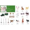 Realistic Farm Animal Figures Toy,42Pcs Farm Animal Figurines Playset Fences Frams Animal Cake Toppers Learning Toy Set