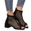 Plus-Size Cross-Border Mesh High Heel Sandals Women's 2025 New Arrival