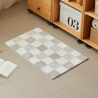 Tapis de sol absorbant antidérapant à carreaux pour salle de bain - Toilettes et salle d'eau