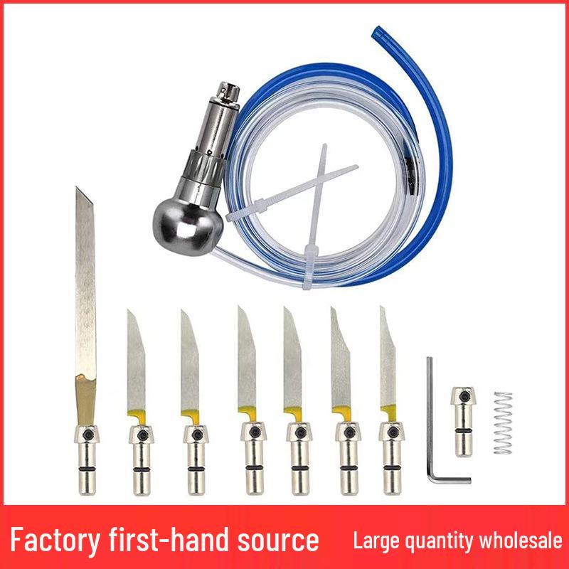 Handheld Pneumatic Engraving Machine for Jewelry Beading & Inlay, with Accessories & Engraving Knives.