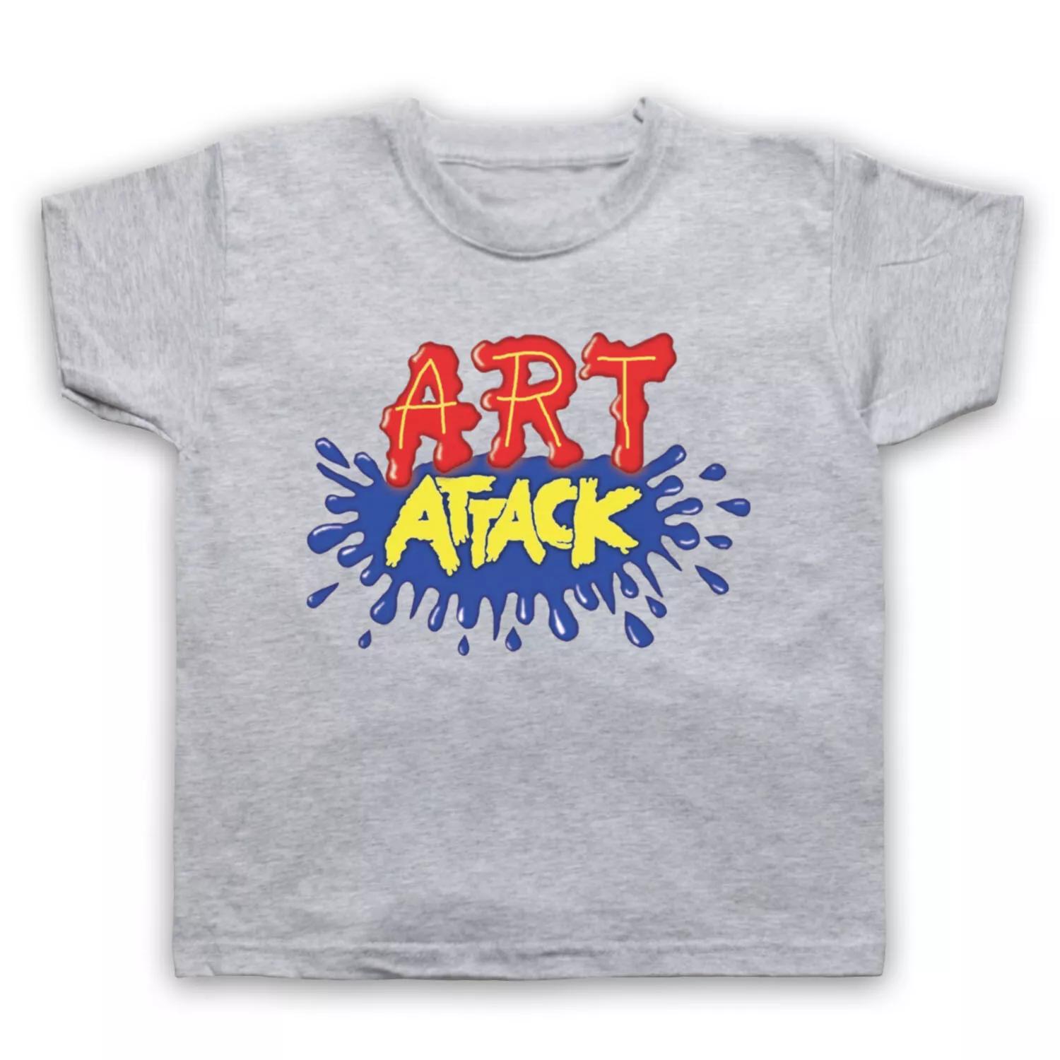 ART ATTACK LOGO UNOFFICIAL CREATIVE KIDS TV RETRO SHOW KIDS CHILDS T-shirt 150